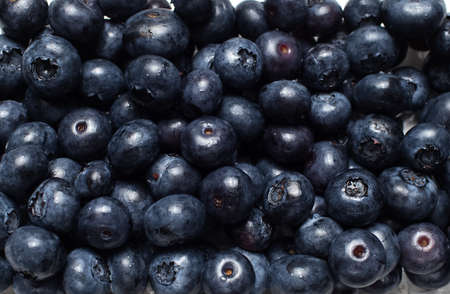Close-up picture of fresh blueberries, pattern idea.の写真素材