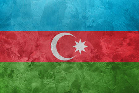 Textured photo of Republic of Azerbaijan flag.
