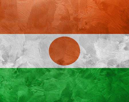Textured photo of the flag of Niger.の写真素材