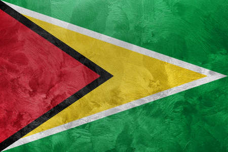 Textured photo of the flag of Guyana.の写真素材