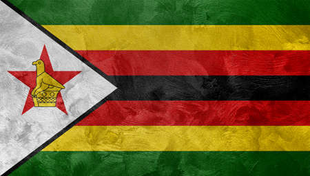 Textured photo of the flag of Zimbabwe.の写真素材