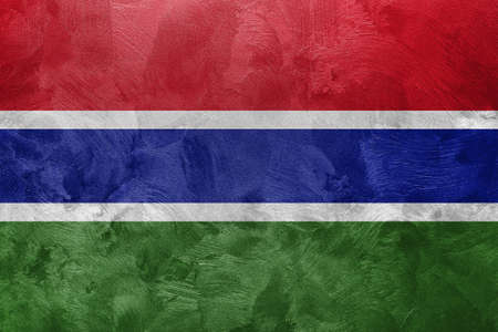 Textured photo of the flag of The Gambia.の写真素材