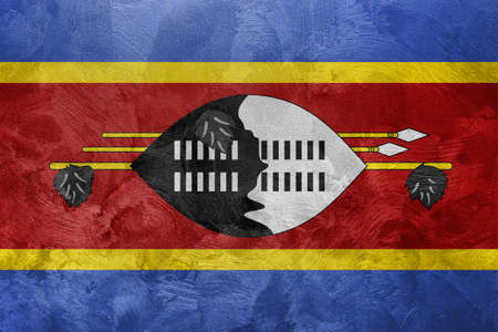 Textured photo of the flag of Eswatini.の写真素材