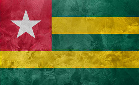 Textured photo of the flag of Togo.