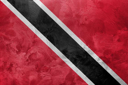 Textured photo of the flag of Trinidad and Tobago.の写真素材