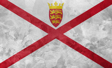 Textured photo of the flag of Jersey.の写真素材