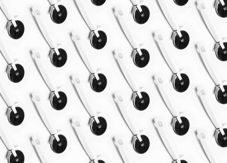 Pattern of pizza knife isolated on white background.の写真素材