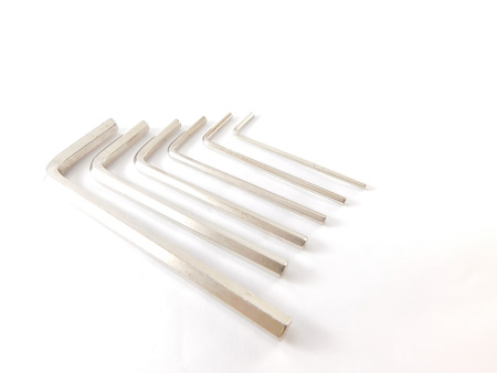 Six Torx keys of different sizes.