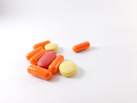 Pills of different colors.の写真素材
