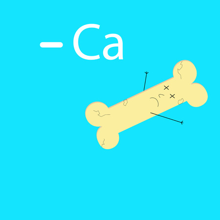 Sick bone without calciumのイラスト素材