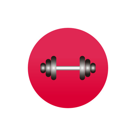 Dumbbell round icon illustration vectorのイラスト素材