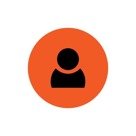People person round flat icon vector illustrationのイラスト素材