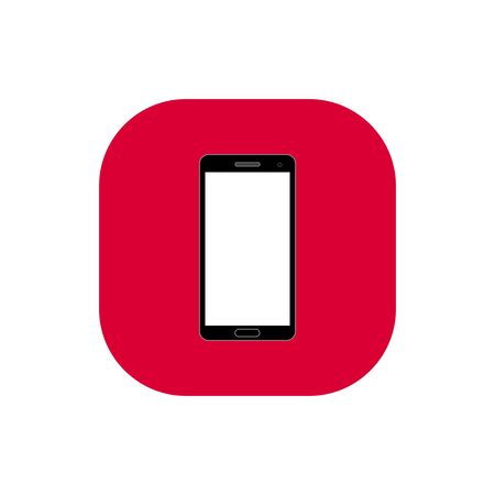 Smartphone square flat icon vector illustrationのイラスト素材