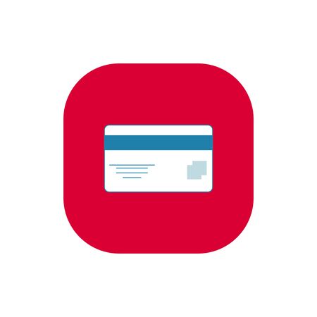 Debit card Square icon vector illustrationのイラスト素材