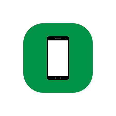 A Smartphone square flat icon vector illustration.のイラスト素材