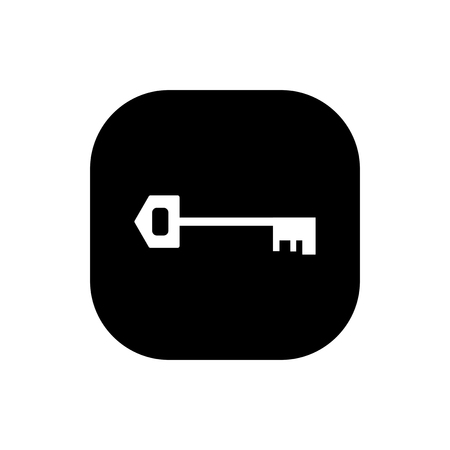 Key square flat icon vector illustrationのイラスト素材