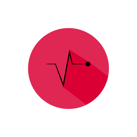 Cardiogram round icon.のイラスト素材