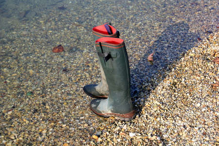Pair of gumbootsの写真素材