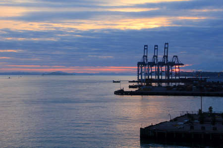 Container Habour New Zealandの写真素材
