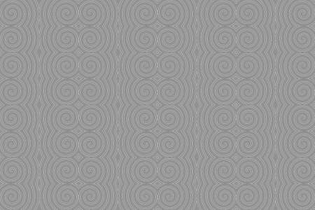 Illustration of repetitive black and white spiralsの写真素材