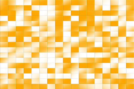 Illustration of an orange and white tiled background