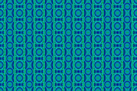 Illustration of blue and green ornamental pattern