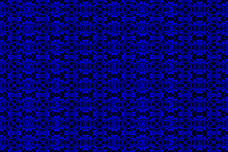 Illustration of blue and black ornamental pattern