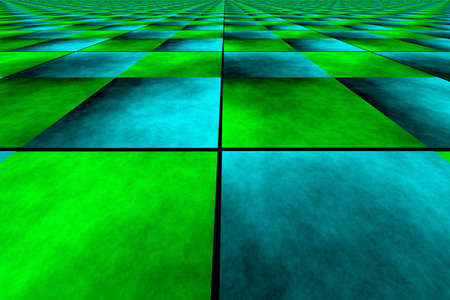 Illustration of a green and cyan background perspectiveの写真素材