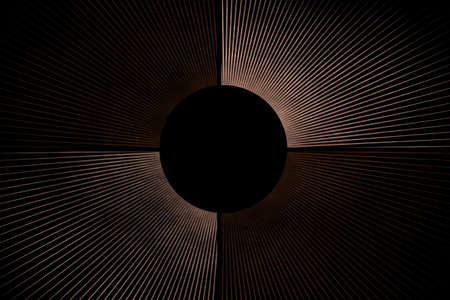 Line explosion on a brown and vanilla colored background with a circleの写真素材