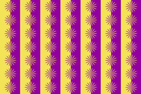 Illustration with Several yellow and purple flowersのイラスト素材