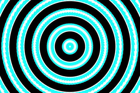 Illustration of abstract cyan and white concentric circlesのイラスト素材