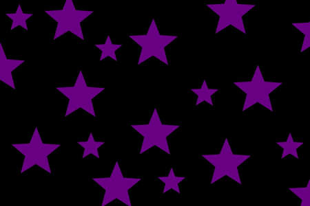 Illustration of purple stars on a black backgroundの写真素材
