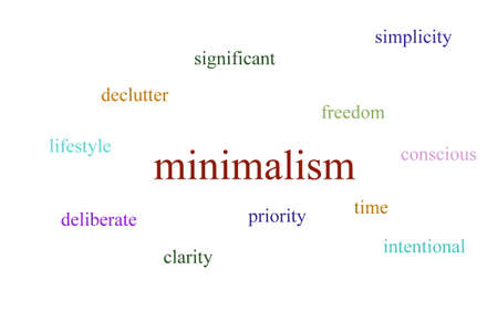 Illustration of an infographic about minimalismの写真素材
