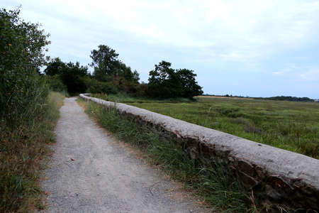 Pathway in the beautiful countryside of franceの写真素材