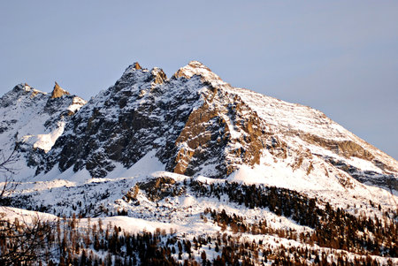 Mountains near Champoluc, Italy, in winter