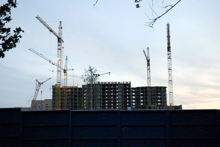 Construction site in St Petersburg Russia