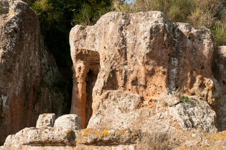 Etruscan Archaeological Park CittÃ  del Tufo, Sorano, Tuscany, Italy.