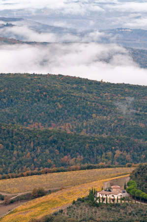 Montalcino landcape, Tuscany, Italy.のeditorial素材