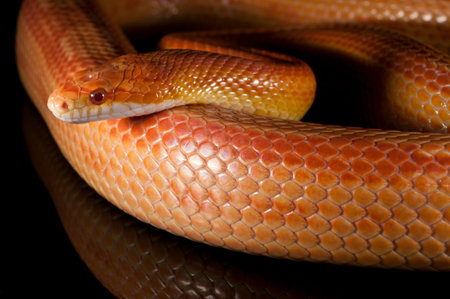 Corn snake (Pantherophis guttatus).