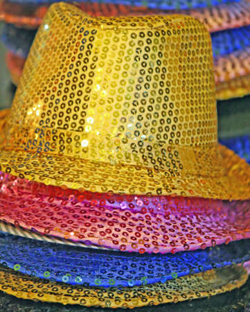 with bright colored hats for an unforgettable holidayの写真素材