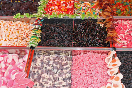colored gummy candies good food for all children for sale to the marketの写真素材