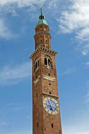 Tower designed by architect Andrea Palladio, the Palladian Basilica in Vicenza の写真素材