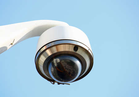 surveillance cameras and CCTV at the stadium in italyのeditorial素材