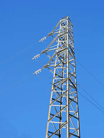 frame of a high voltage power lineの写真素材