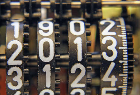 digits of a mechanical counter with the coming year 2013の写真素材