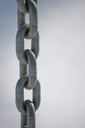 sturdy stainless steel chain with rings all together vertically
