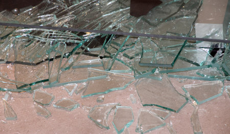 broken glass and shards of glass jars and cutting risk and injury 1