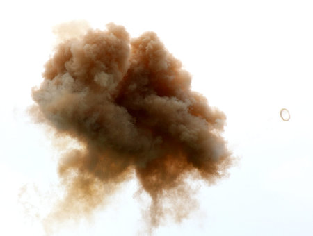abstract shapes of clouds and smoke and thick smoke into the sky 1