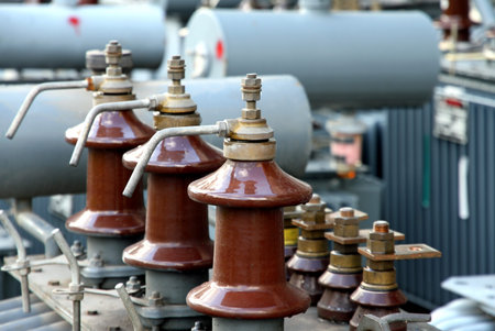 particular of the isolators of the three supply phases of a power transformer in a power plant