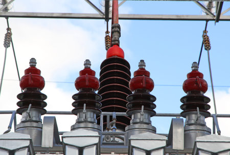 insulators of a voltage transformer of a powerful power plant